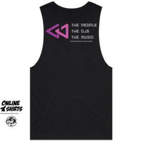 Rewind UK Dance Reunion DJ Tank Top Black 2025 Back