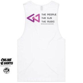 Rewind UK Dance Reunion DJ Tank Top White 2025 Back