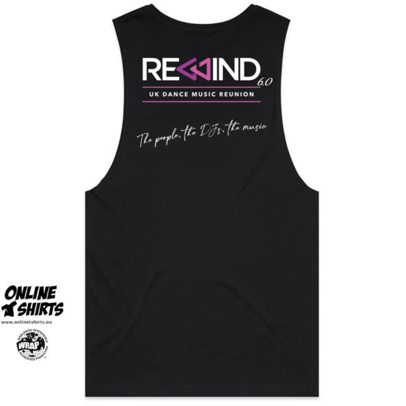 Rewind UK Dance Reunion Tank Top Black 2025 Back