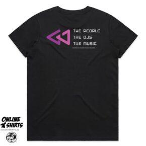 DJ T Sirts Ladies Black Back 2025