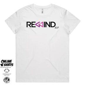 DJ T Sirts Ladies White Front 2025