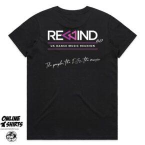 Dance Reunion T Shirt Ladies Black Back 2025