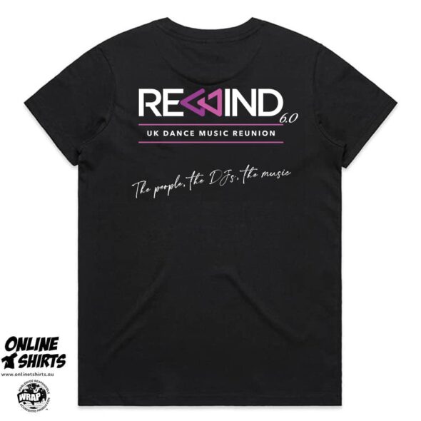 Dance Reunion T Shirt Ladies Black Back 2025