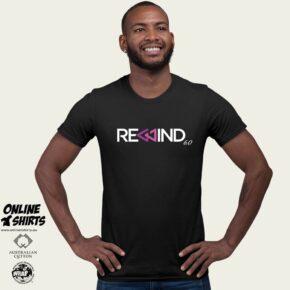 Rewind UK Dance Reunion DJ Shirt Black Front 2025