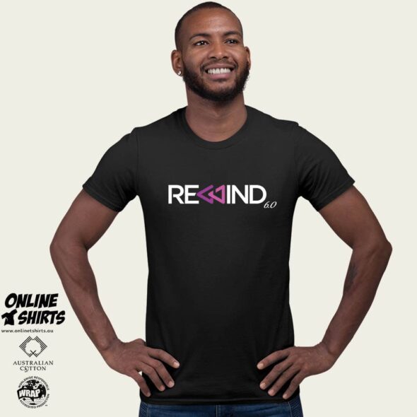 Rewind UK Dance Reunion DJ Shirt Black Front 2025