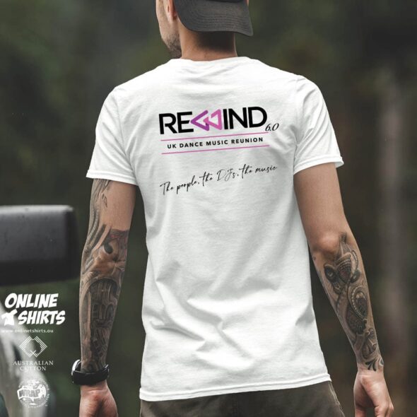 Rewind UK Dance Reunion Shirt T Shirt Back 2025