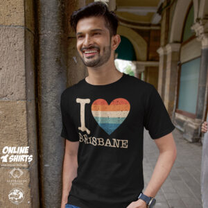 I Love Brisbane Retro T-Shirt