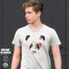 Baby Panda Water Color Heart T Shirt