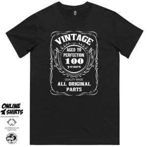 Vintage Aged to Perfection 100th Birthday T Shirt