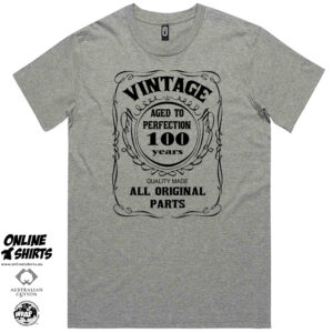 Vintage Aged to Perfection 100th Birthday T Shirt