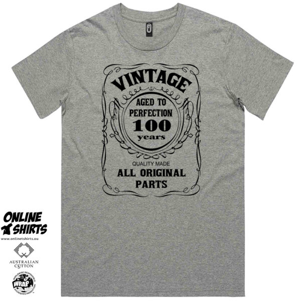 Vintage Aged to Perfection 100th Birthday T Shirt