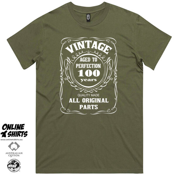 Vintage Aged to Perfection 100th Birthday T Shirt