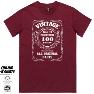 Vintage Aged to Perfection 100th Birthday T Shirt