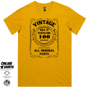 Vintage Aged to Perfection 100th Birthday T Shirt