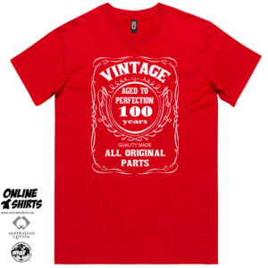 Vintage Aged to Perfection 100th Birthday T Shirt