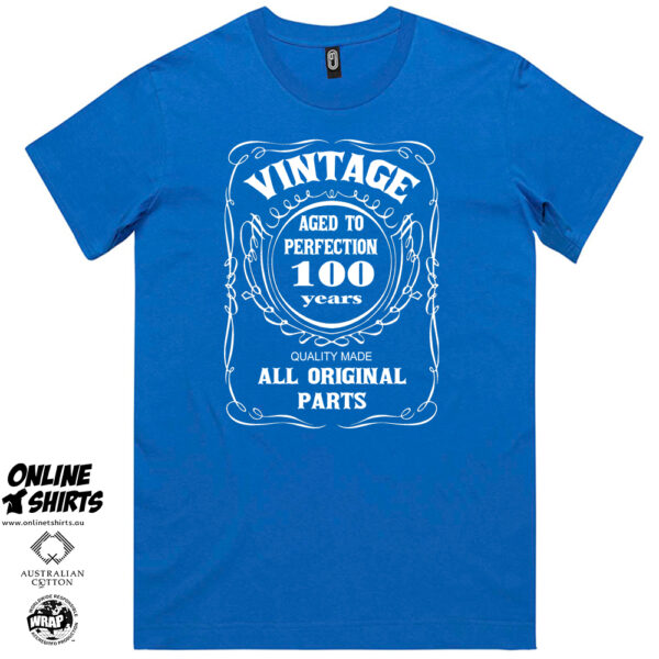 Vintage Aged to Perfection 100th Birthday T Shirt