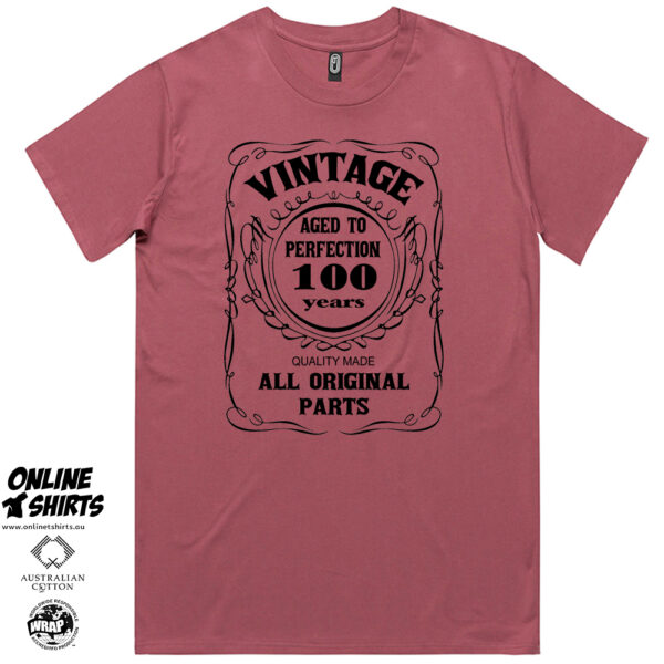 Vintage Aged to Perfection 100th Birthday T Shirt
