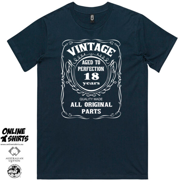 Vintage Aged to Perfection 18th Birthday T Shirt