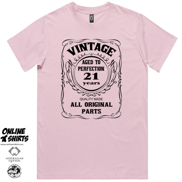 Vintage Aged to Perfection 21st Birthday T Shirt