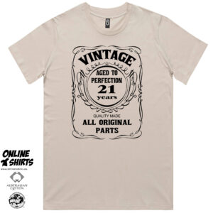 Vintage Aged to Perfection 21st Birthday T Shirt