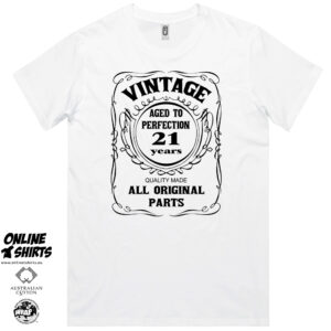 Vintage Aged to Perfection 21st Birthday T Shirt