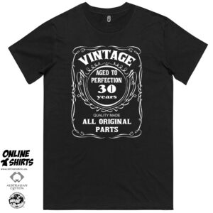 Vintage Aged to Perfection 30th Birthday T Shirt