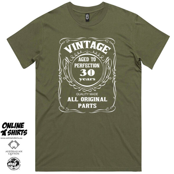 Vintage Aged to Perfection 30th Birthday T Shirt