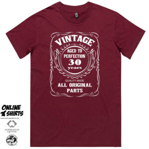 Vintage Aged to Perfection 30th Birthday T Shirt