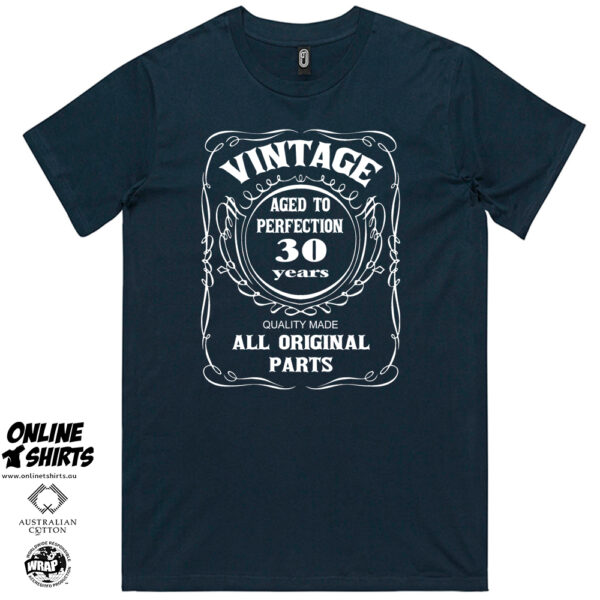 Vintage Aged to Perfection 30th Birthday T Shirt