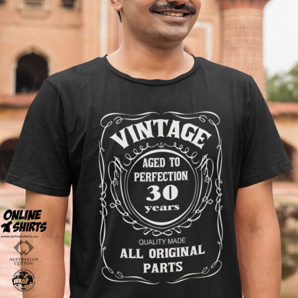 Vintage Aged to Perfection 30th Birthday T Shirt