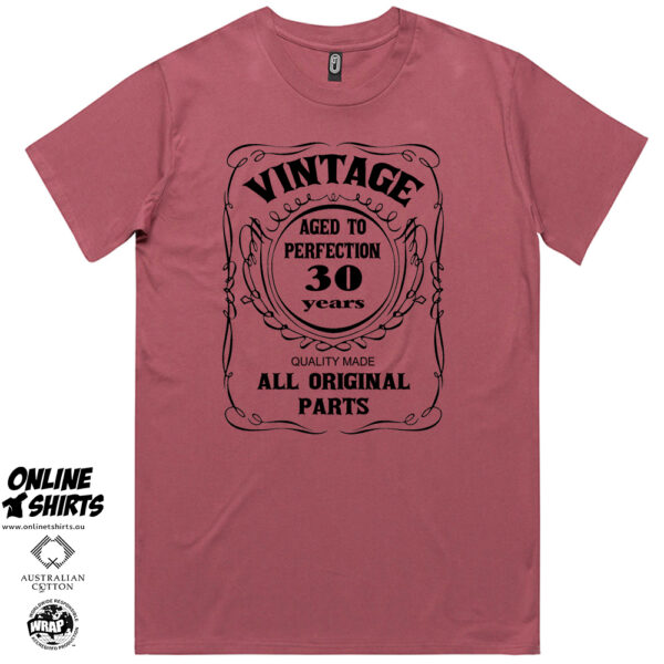 Vintage Aged to Perfection 30th Birthday T Shirt