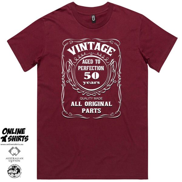 Vintage Aged to Perfection 50th Birthday T Shirt