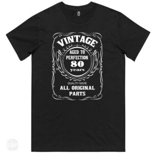 Vintage Aged to Perfection 80th Birthday T Shirt