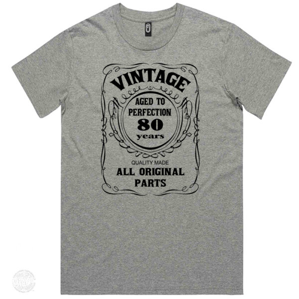 Vintage Aged to Perfection 80th Birthday T Shirt