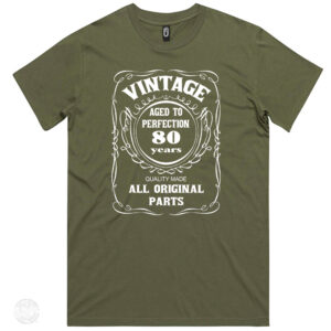 Vintage Aged to Perfection 80th Birthday T Shirt