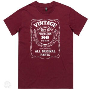 Vintage Aged to Perfection 80th Birthday T Shirt