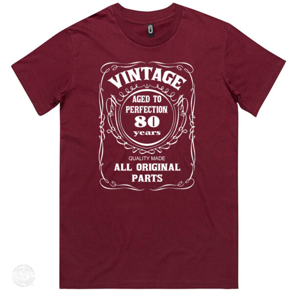 Vintage Aged to Perfection 80th Birthday T Shirt