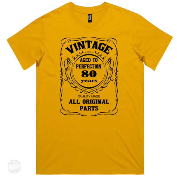 Vintage Aged to Perfection 80th Birthday T Shirt