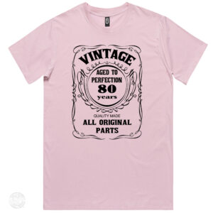 Vintage Aged to Perfection 80th Birthday T Shirt