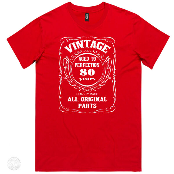 Vintage Aged to Perfection 80th Birthday T Shirt