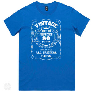 Vintage Aged to Perfection 80th Birthday T Shirt