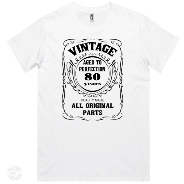 Vintage Aged to Perfection 80th Birthday T Shirt