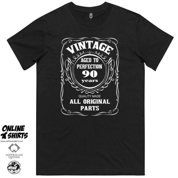 Vintage Aged to Perfection 90th Birthday T Shirt