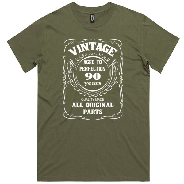 Vintage Aged to Perfection 90th Birthday T Shirt
