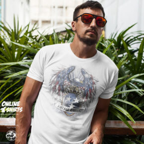 Vintage Rebellion Eagle Shield T Shirt