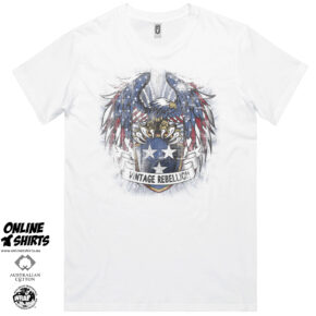Vintage Rebellion Eagle Shield T Shirt