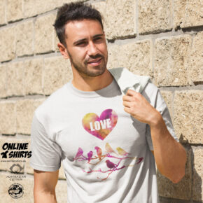 Water Colour Love Birds T Shirt