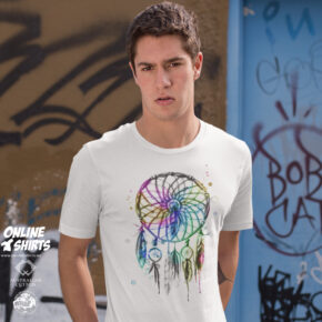 Watercolor Feather Dream Catcher T Shirt