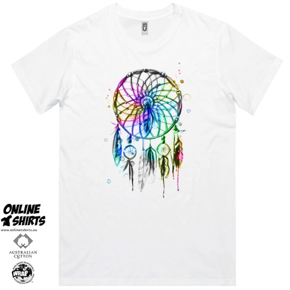 Watercolor Feather Dream Catcher T Shirt