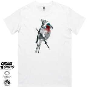Watercolor Sparrow Bird Winter Hat T Shirt